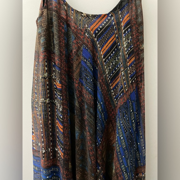 Boho Maxi Dress with Spaghetti Straps - Size L - Picture 2 of 2